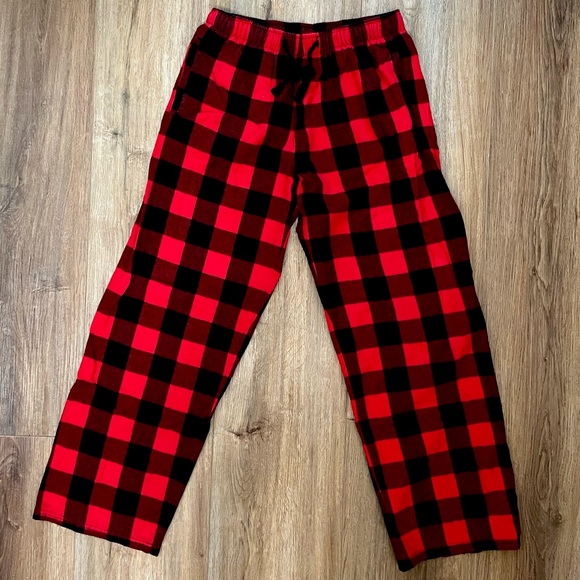 flannel red pajama pants